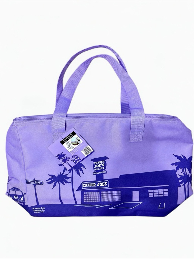 Trader Joe’s Large Reusable Insulated Cooler Bag - Lavender Purple - Nwt 2026